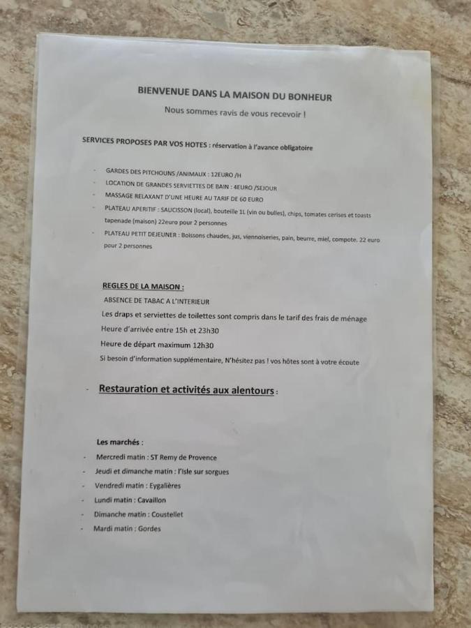 카바용 La Pause En Luberon 빌라 외부 사진